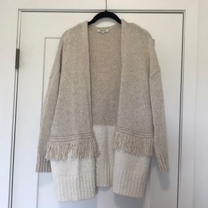Colorblock Fringe Cardigan Sweater Madewell